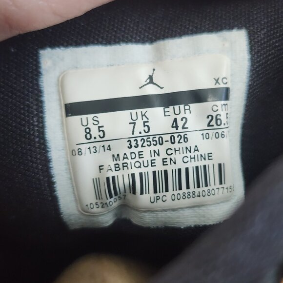 Nike Mens Air Jordan 1 Retro High Sneakers Melo Black Gold‎ 332550-026 Size 8.5 - Picture 12 of 12